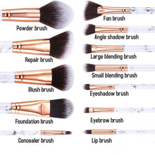 Load image into Gallery viewer, Makeup Brushes Professional 12Pcs Marble Make Up Brushes Set