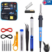Load image into Gallery viewer, 60W Soldering Iron Kit Electronics Welding Irons Solder Tools Adjustable Temp UK