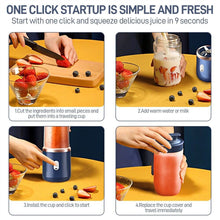 Load image into Gallery viewer, Electric Juice Maker Portable Blender Smoothie Mini Juicer Fruit Machine 400ml