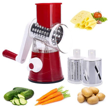 Load image into Gallery viewer, 3-in-1 Rotary Food Slicer Chopper Cheese Grater Fruit Vegetable Shredder Cutter