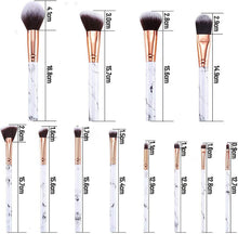 Load image into Gallery viewer, Makeup Brushes Professional 12Pcs Marble Make Up Brushes Set
