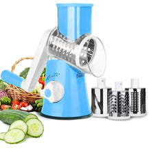 Load image into Gallery viewer, 3-in-1 Rotary Food Slicer Chopper Cheese Grater Fruit Vegetable Shredder Cutter