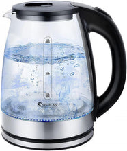 Load image into Gallery viewer, Electric Kettle Water Boiler, 1.8L Electric Tea Kettle, Wide Opening Hot Water Boiler With LED Light, Auto Shut-Off & Boil Dry Protection, Glass Black