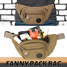 Load image into Gallery viewer, Fanny Pack Men Women Waist Belt Bag Purse Hip Pouch Travel Sport Bum Chest Bag