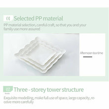 Load image into Gallery viewer, 3Tier Cake Stand Afternoon Tea Wedding Party Plates Tableware Embossed Tray UK
