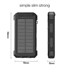 Load image into Gallery viewer, New Solar Power Bank Waterproof 2 USB LED Battery Charger For Mobile Phone
