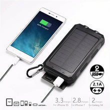 Load image into Gallery viewer, New Solar Power Bank Waterproof 2 USB LED Battery Charger For Mobile Phone
